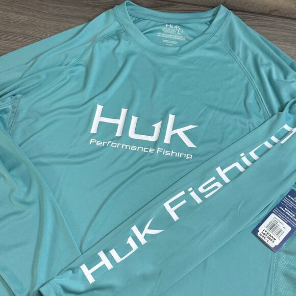Huk Other - HUK Pursuit Performance Shirt Size L Crew Neck Pullover Sun Protection Fishing